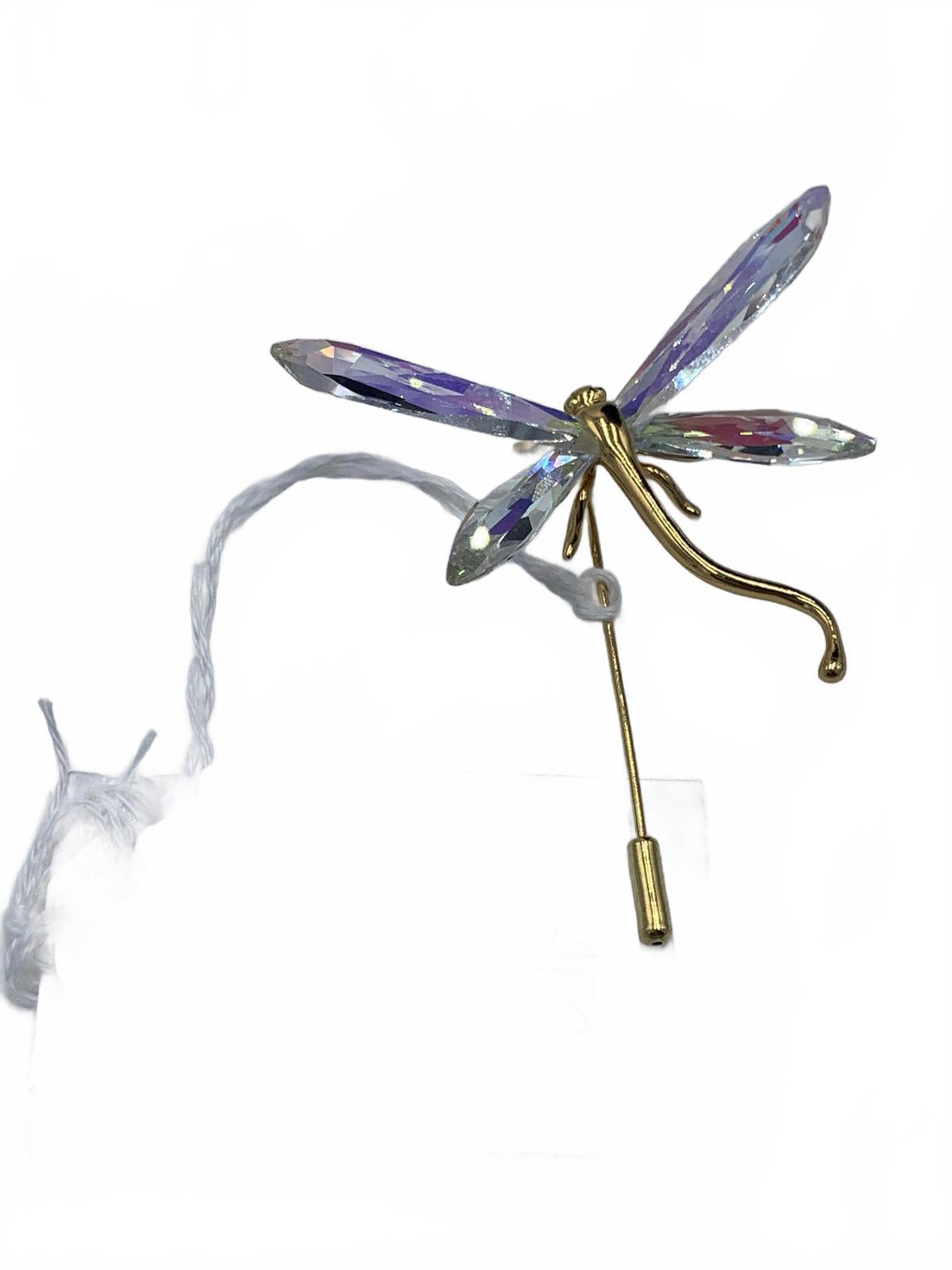 Swarovsky Crystal Gold-Over-Sterling Silver Stick-pin