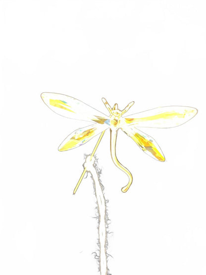 Swarovsky Crystal Gold-Over-Sterling Silver Stick-pin