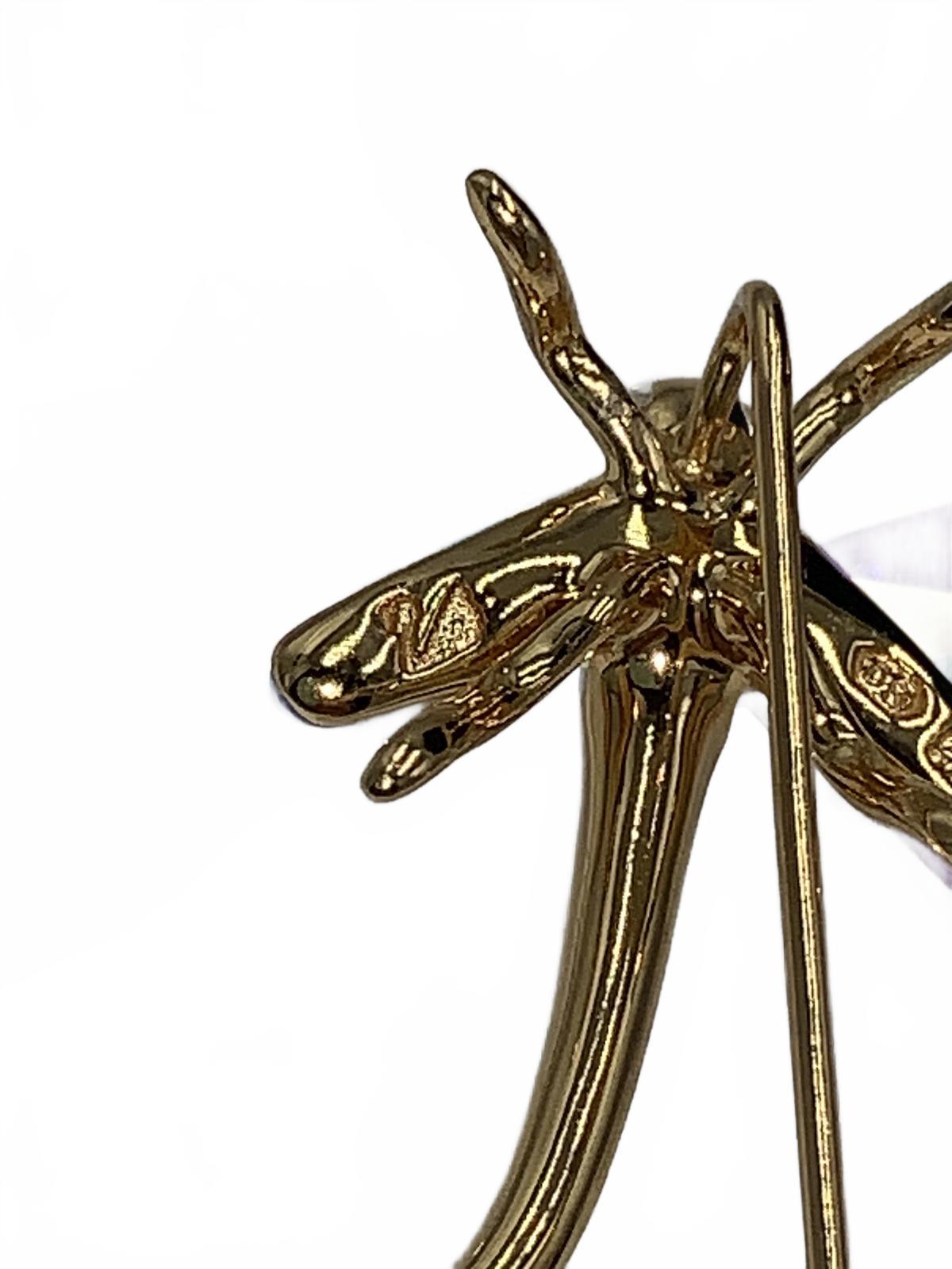 Swarovsky Crystal Gold-Over-Sterling Silver Stick-pin