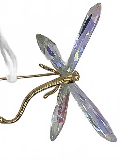 Swarovsky Crystal Gold-Over-Sterling Silver Stick-pin