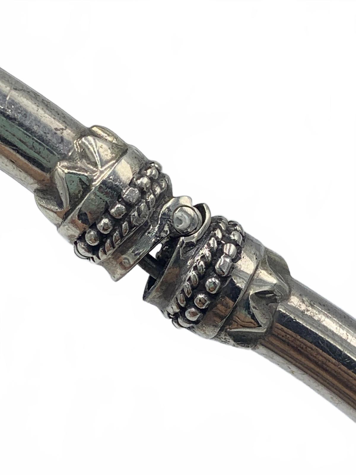 Lion's Head-motif Sterling Silver Hinged Choker