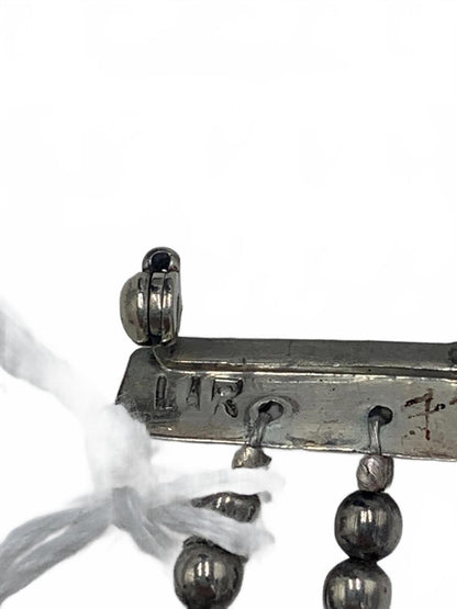 Larry Curley Sterling Silver & Opal "Squash Blossom" Brooch