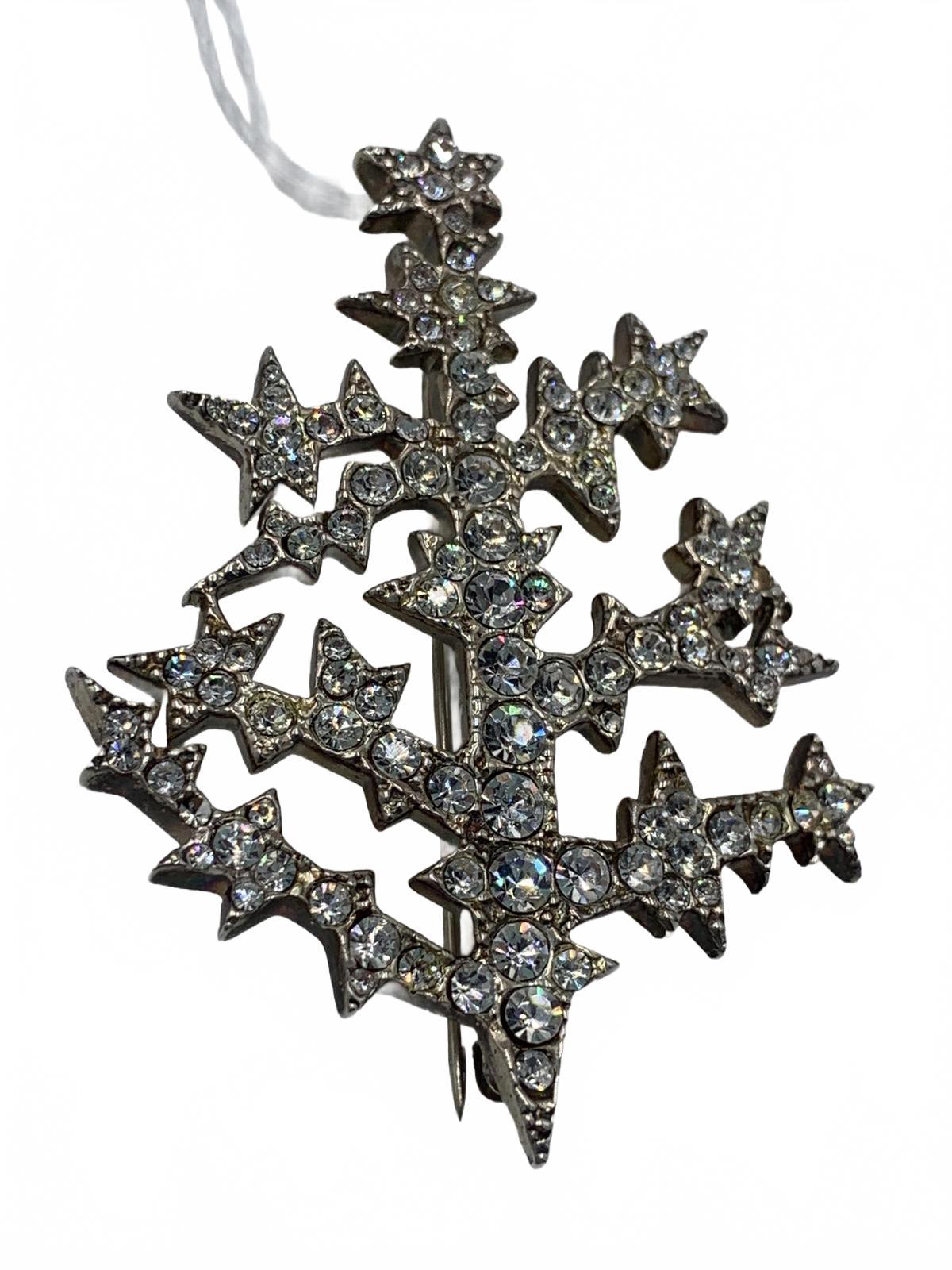 MMA & Forbes/Fabergé Sterling Silver & Cubic Zirconia Tree-motif Brooch/Pendant