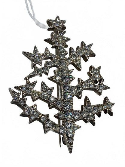 MMA & Forbes/Fabergé Sterling Silver & Cubic Zirconia Tree-motif Brooch/Pendant