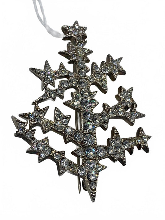 MMA & Forbes/Fabergé Sterling Silver & Cubic Zirconia Tree-motif Brooch/Pendant