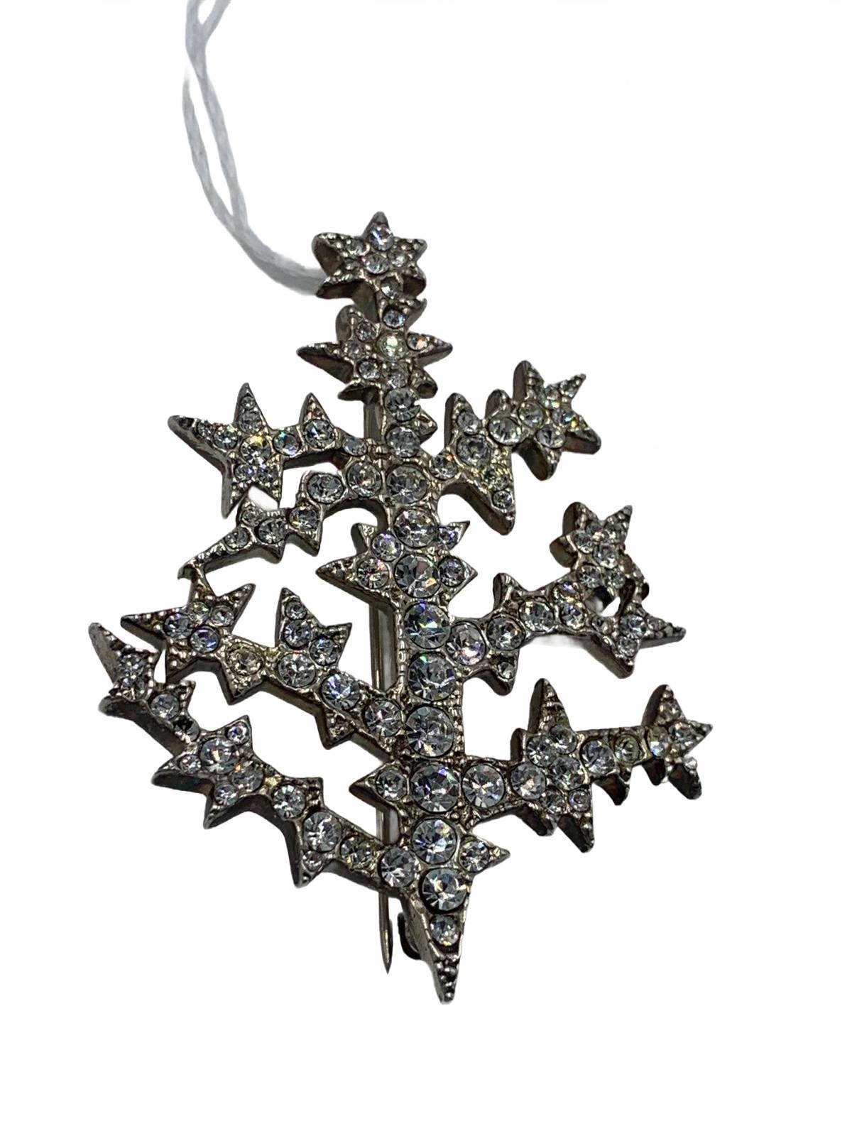 MMA & Forbes/Fabergé Sterling Silver & Cubic Zirconia Tree-motif Brooch/Pendant