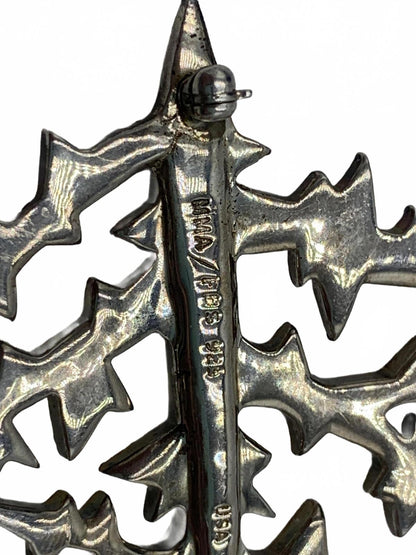 MMA & Forbes/Fabergé Sterling Silver & Cubic Zirconia Tree-motif Brooch/Pendant