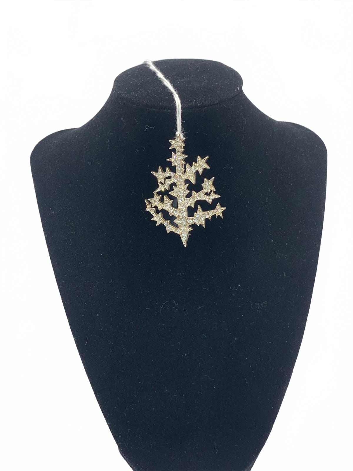 MMA & Forbes/Fabergé Sterling Silver & Cubic Zirconia Tree-motif Brooch/Pendant