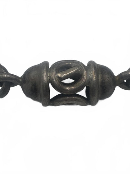 Taxco "TC 226" 925 Sterling Silver 26g Beaded 7" Open Link Bracelet