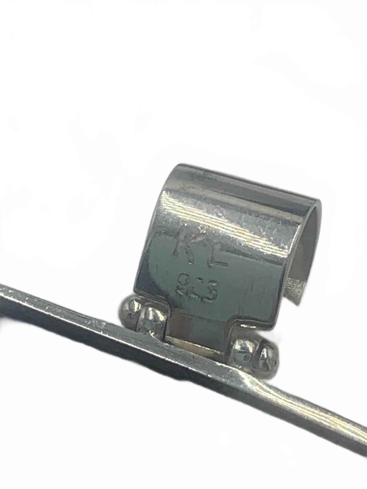 KL Sterling Silver Framed MOP/Abalone/Shell Panel 1.5" Fine Pendant