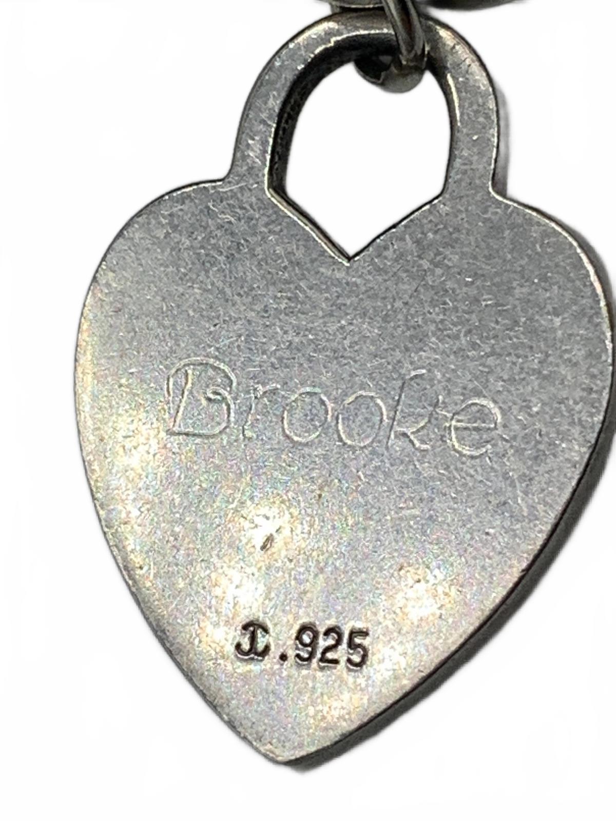 Krementz 925 Sterling Silver 29g Round Link Charm 6.75" Personalized Bracelet