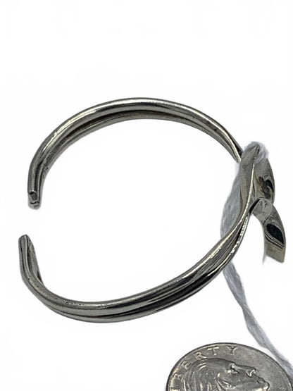 925 Sterling Silver 20g Freeform/Wave Size 6.5 Fine Cuff Bracelet