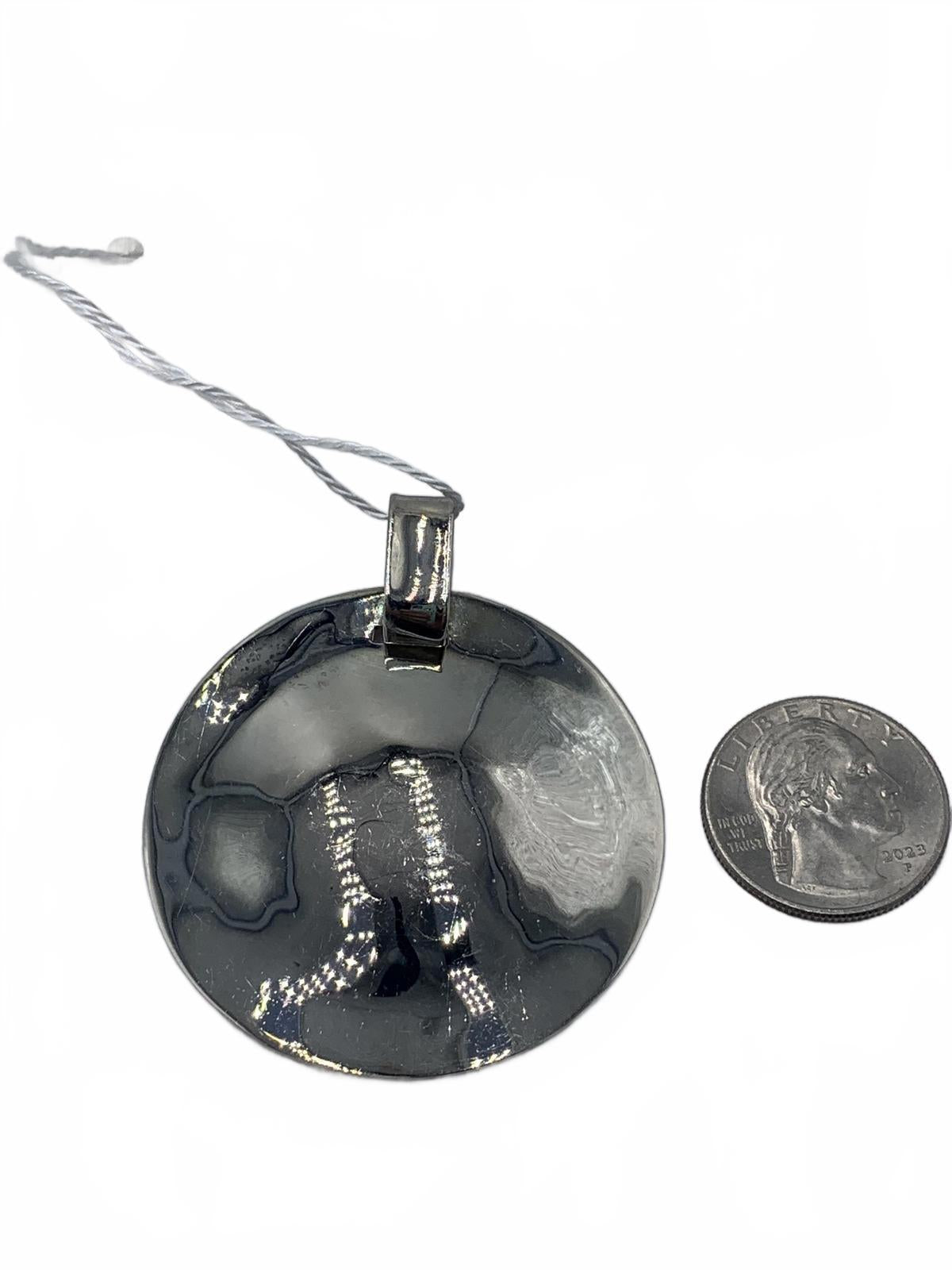 RLM Studio (Robert Lee Morris) Sterling Silver Cymbal/Round 2" One World Pendant