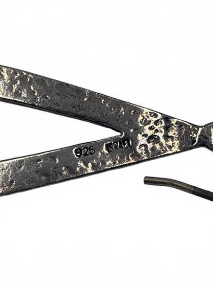 Israel Sterling Silver 6.3g Natural Pearl Teardrop 3" Fine Hook Dangle Earrings