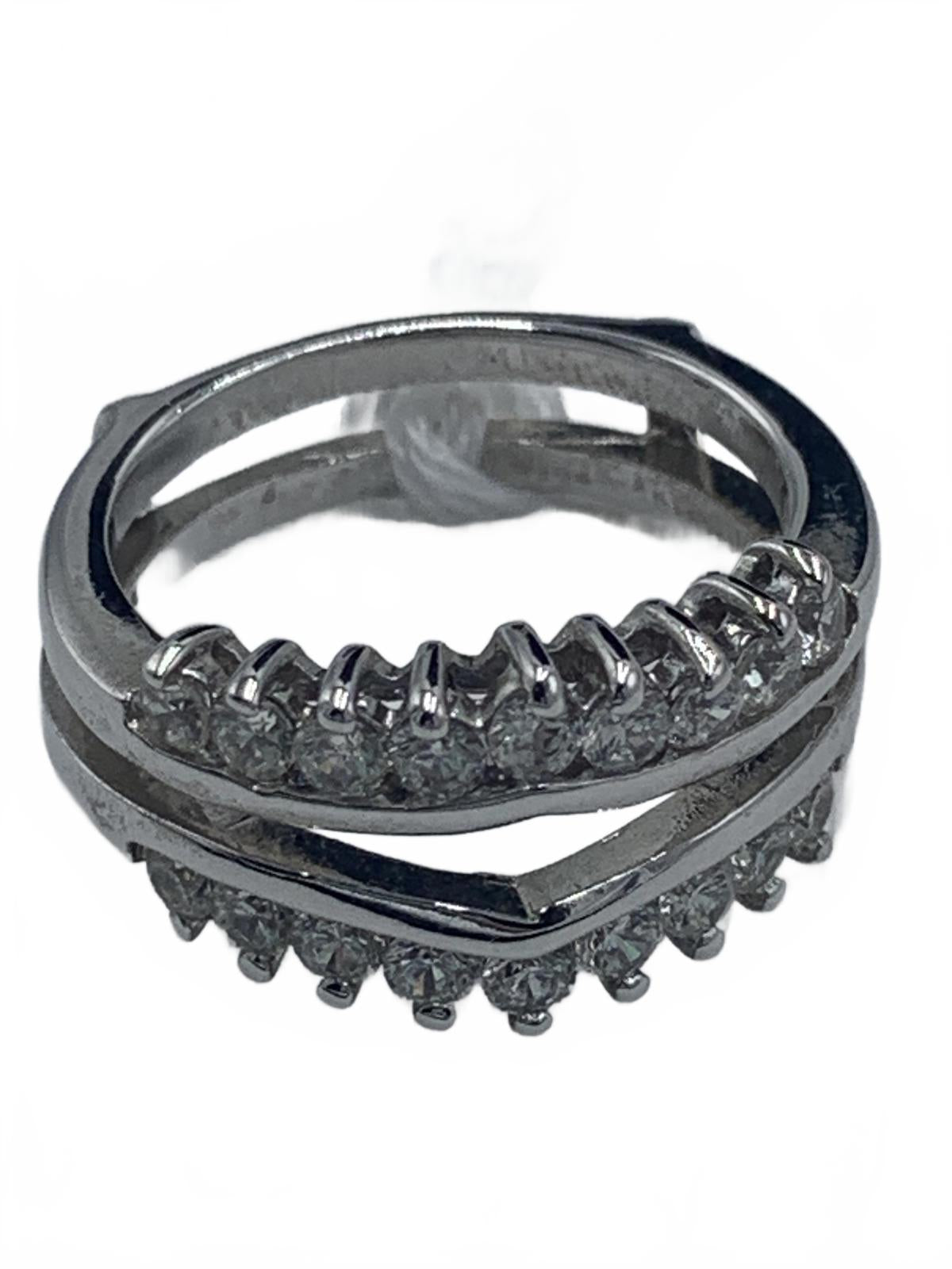 Sterling Silver & Cubic Zirconia Guard Ring