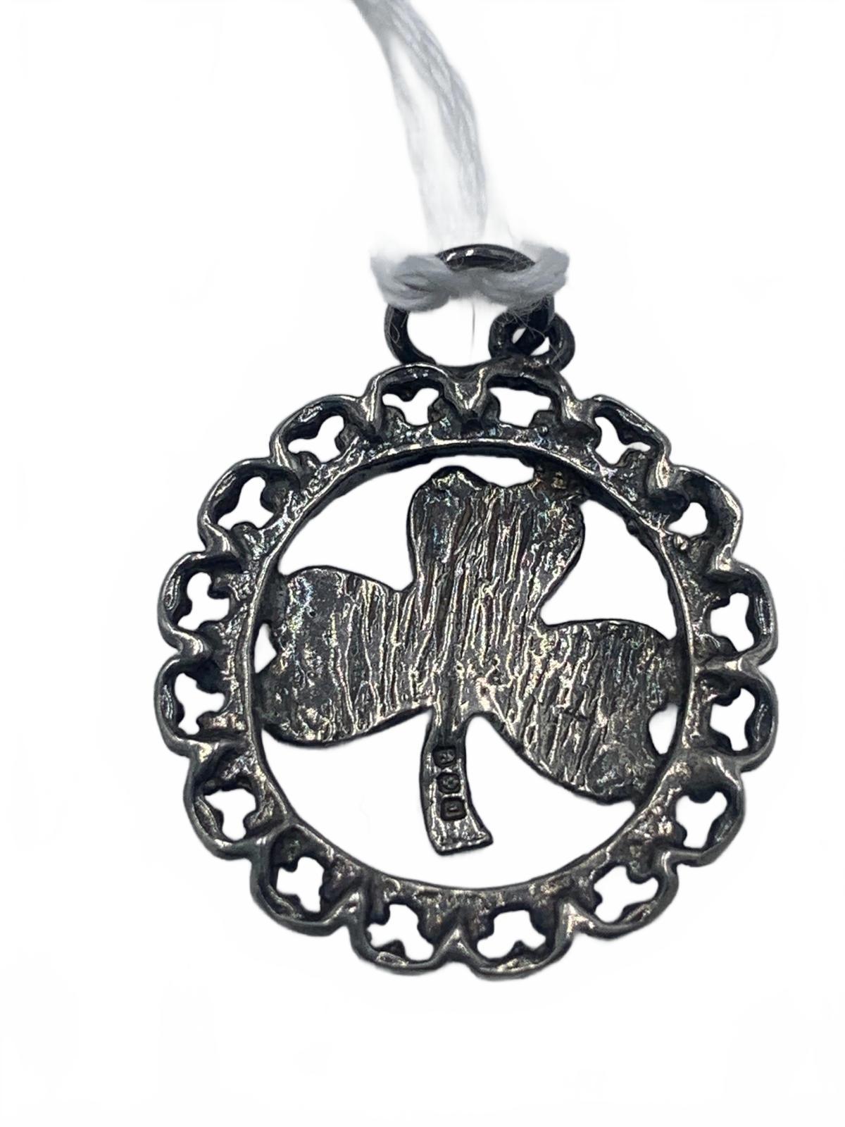 Sterling Silver Filigree Shamrock Clover Small Pendant or Charm