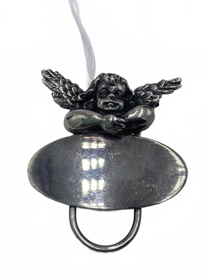 Angel/Cherub-motif Brooch Eyelass Keeper in Sterling Silver