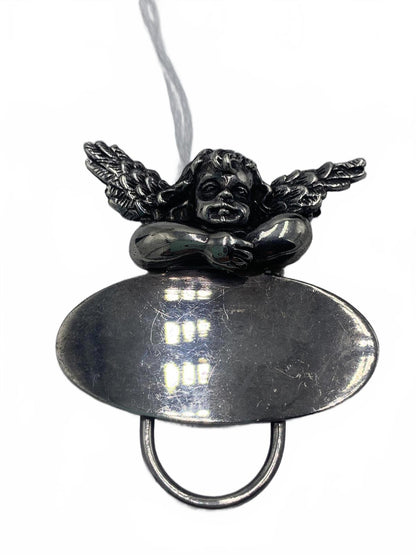Angel/Cherub-motif Brooch Eyelass Keeper in Sterling Silver