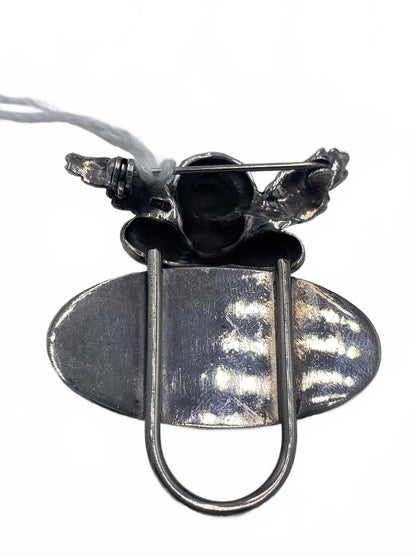 Angel/Cherub-motif Brooch Eyelass Keeper in Sterling Silver