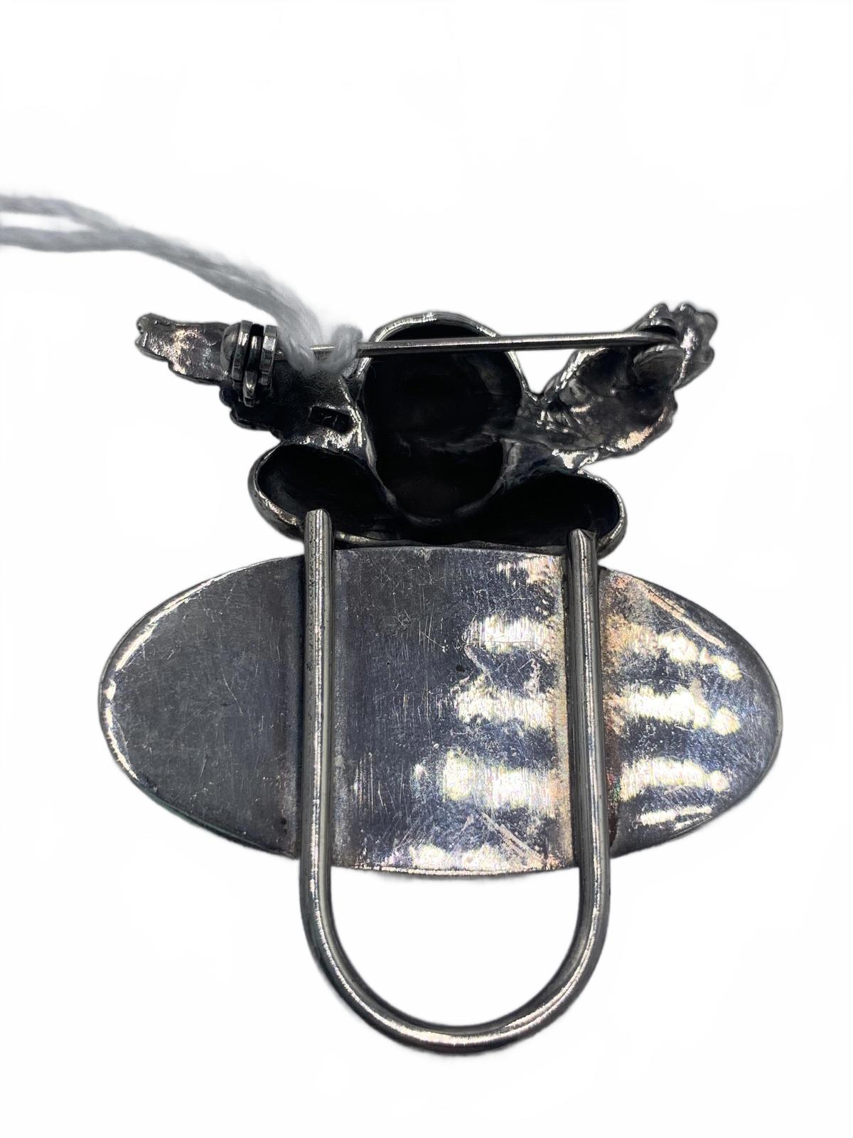 Angel/Cherub-motif Brooch Eyelass Keeper in Sterling Silver