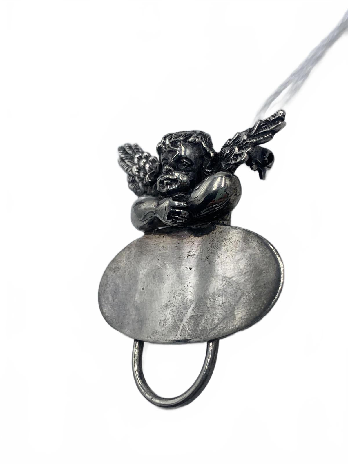 Angel/Cherub-motif Brooch Eyelass Keeper in Sterling Silver
