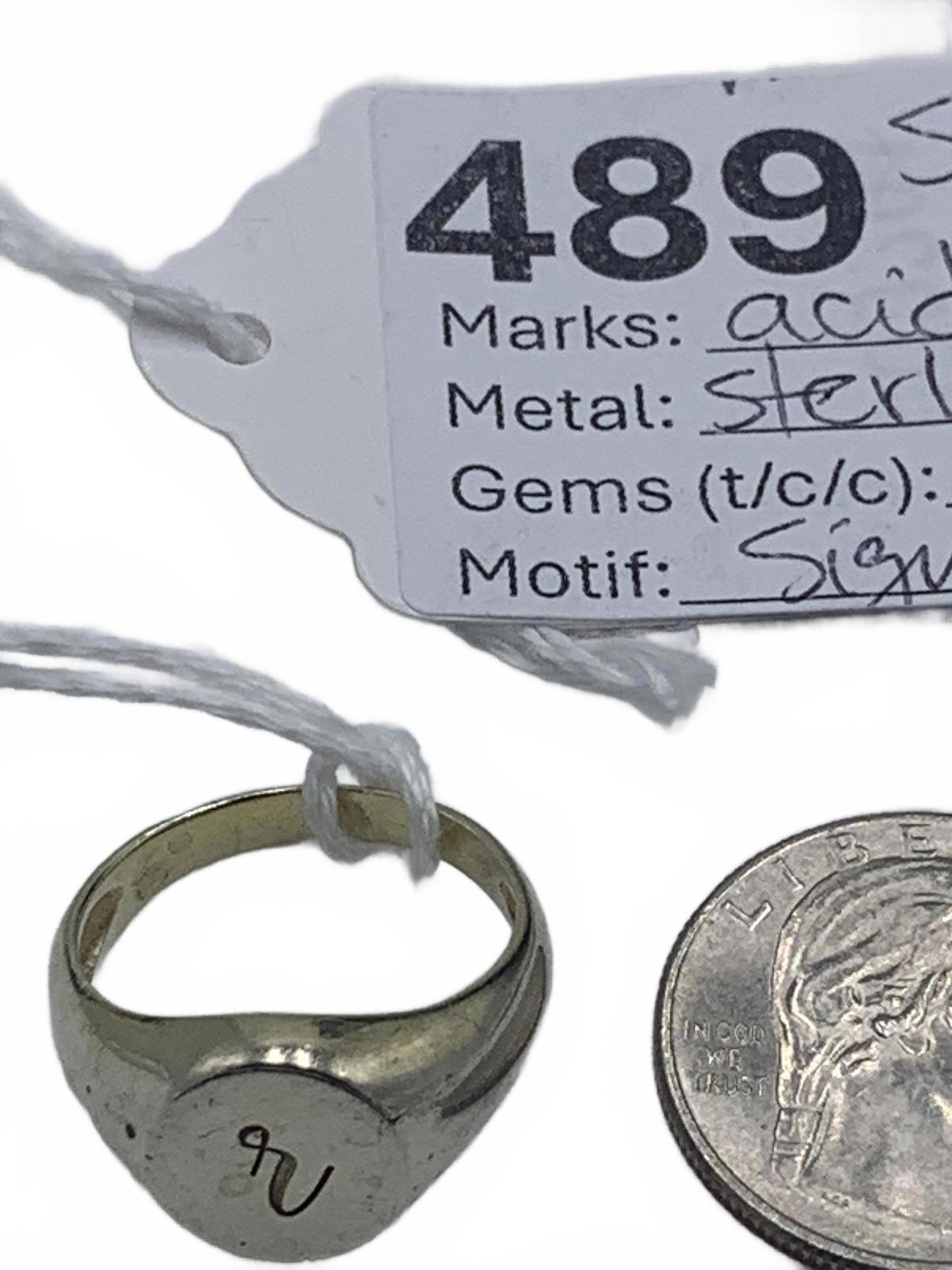 Simple Signet-Style Ring in Sterling Silver