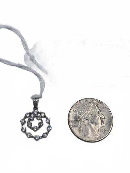 Sterling Silver & Cubic Zirconia Hoops Pendant