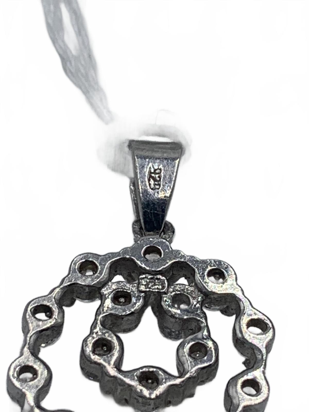 Sterling Silver & Cubic Zirconia Hoops Pendant