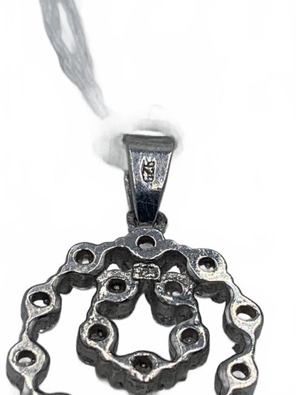 Sterling Silver & Cubic Zirconia Hoops Pendant