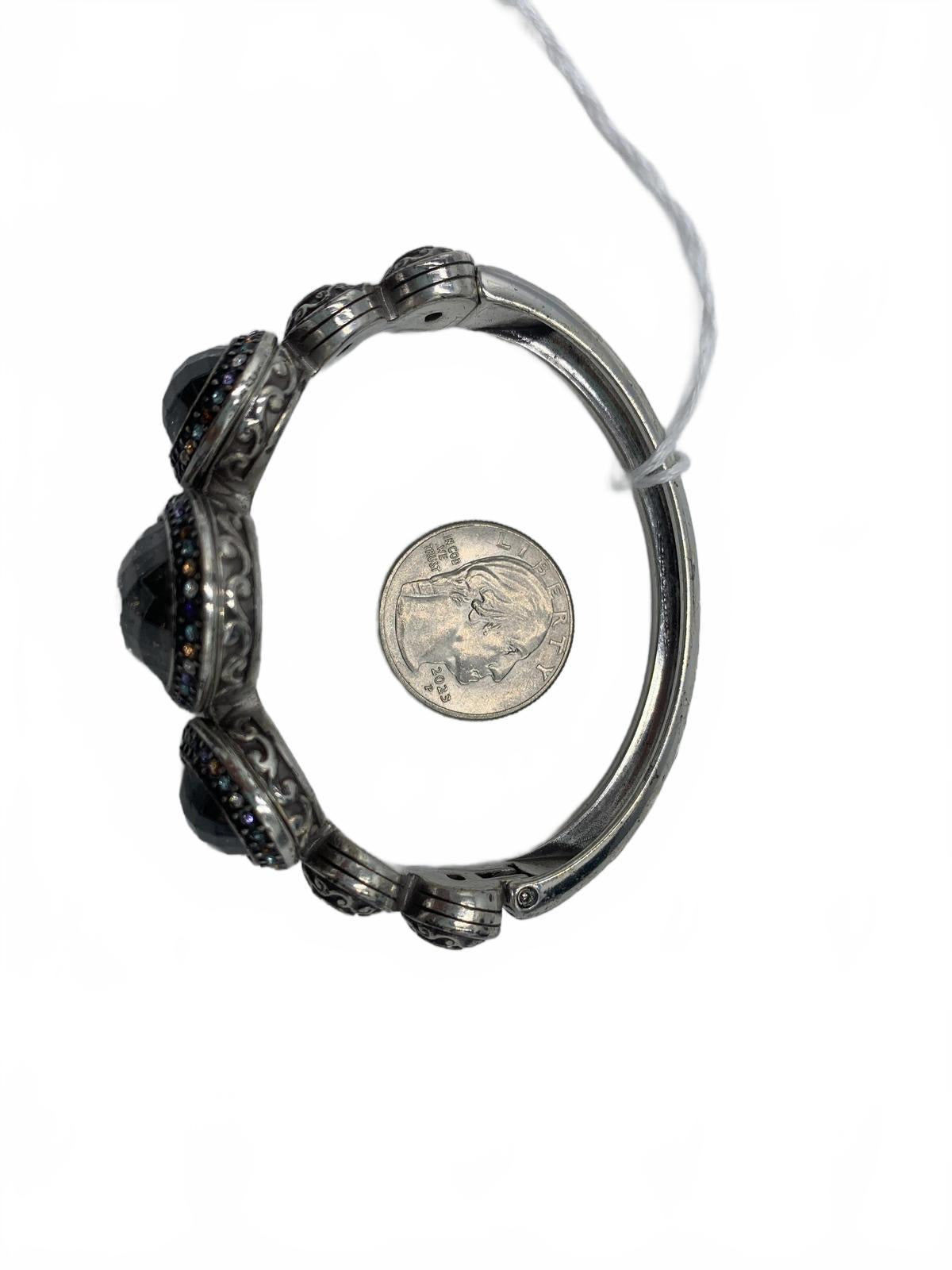 Brighton Silvertone Crystal Luminescence retired 7 CJ Bracelet