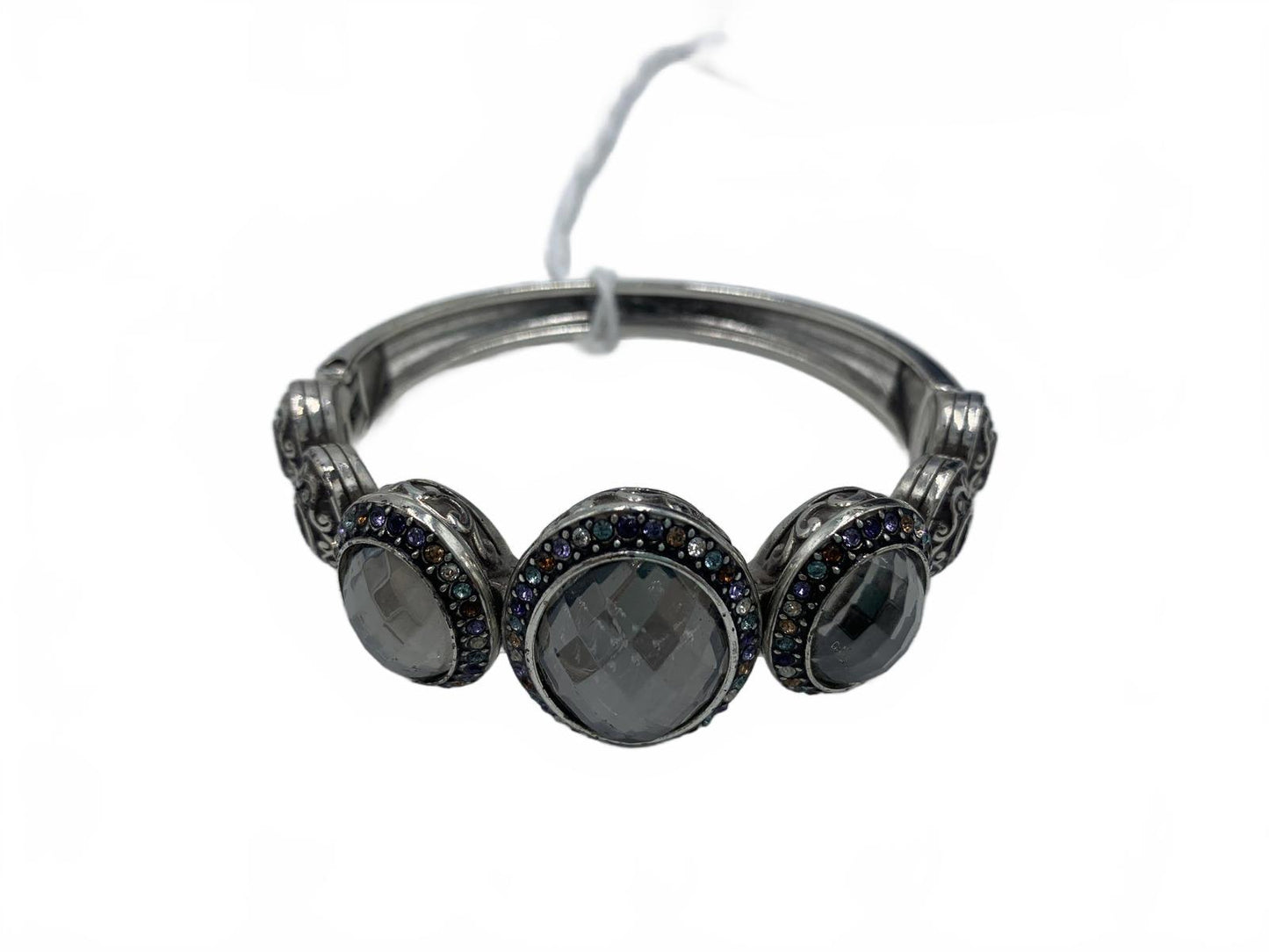 Brighton Silvertone Crystal Luminescence retired 7 CJ Bracelet