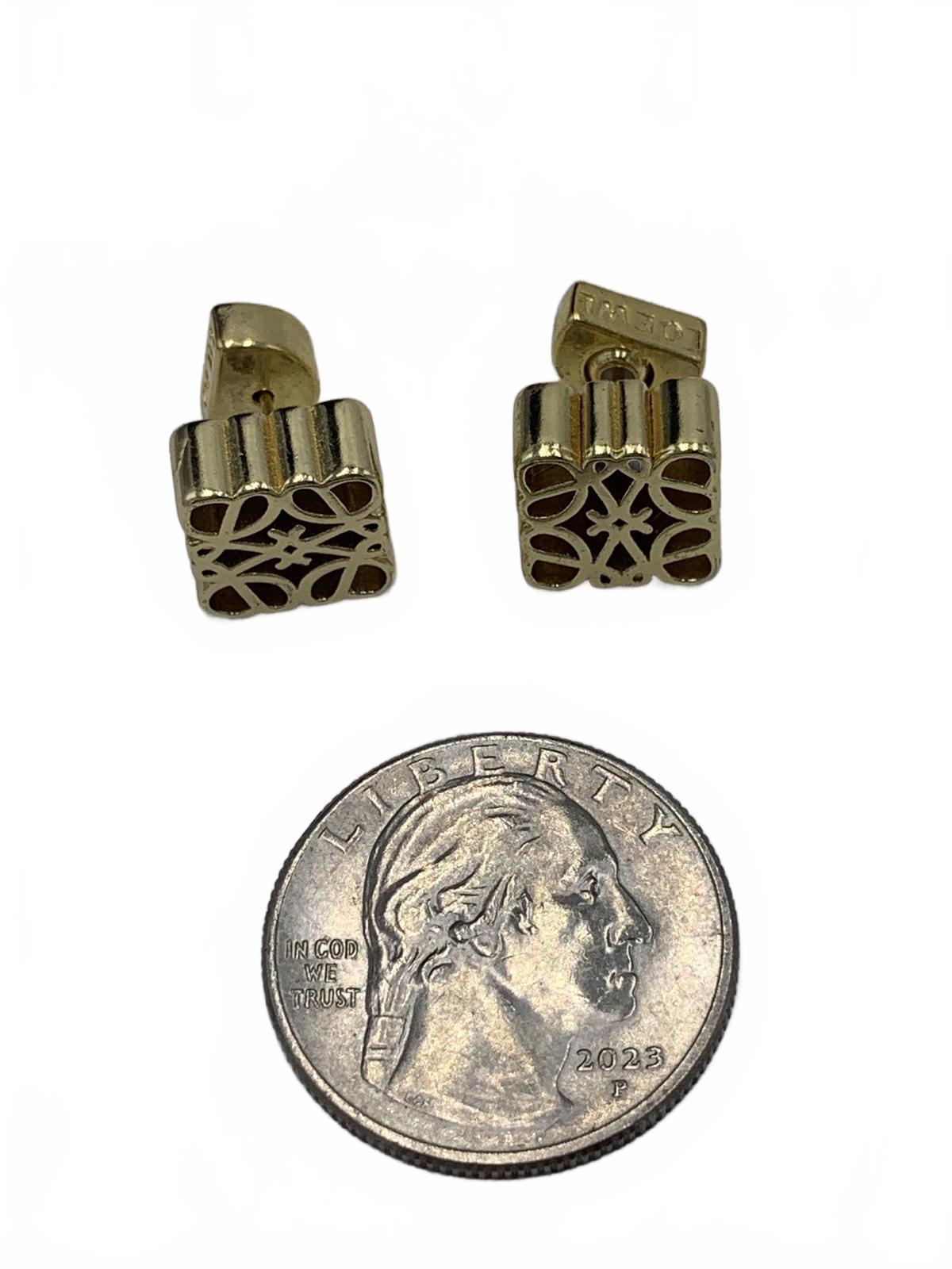 Loewe Goldtone None Geometric 0.5" CJ Earrings