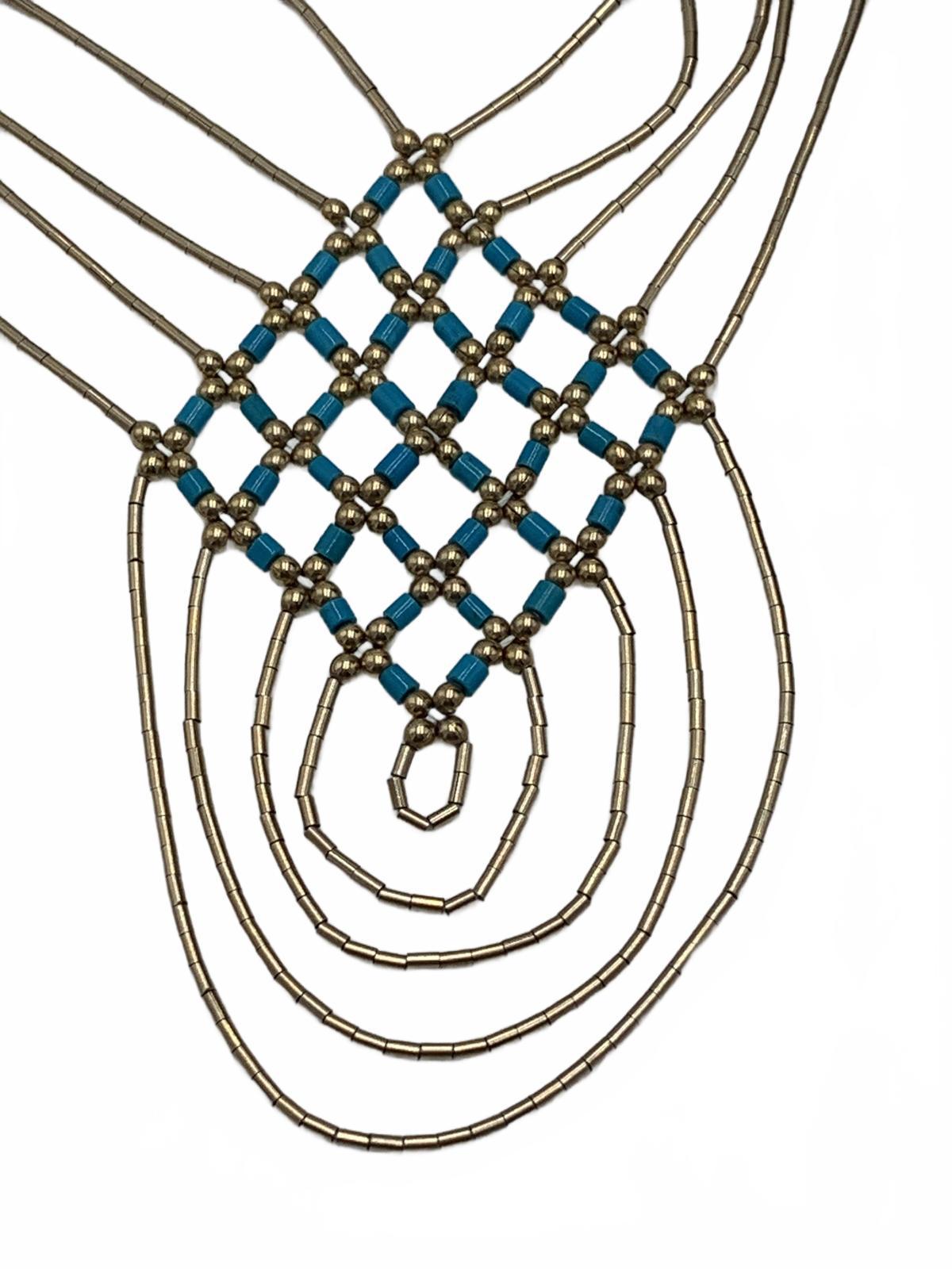 Gold Filled 14g Turquoise Beads Native 17" Fine Jewelry Y-Necklace