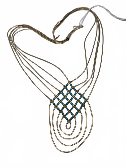 Gold Filled 14g Turquoise Beads Native 17" Fine Jewelry Y-Necklace