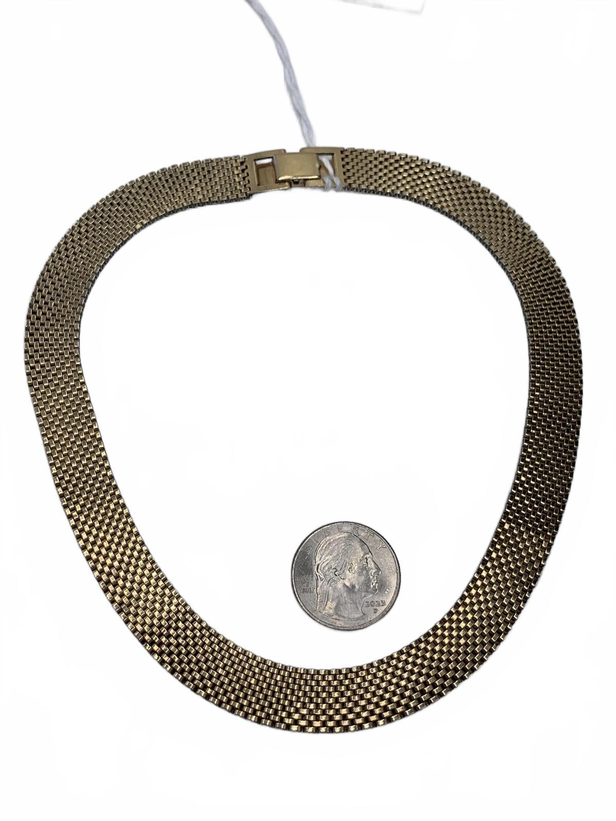 1/20 12K Gold Filled Nanasi mesh collar Necklace