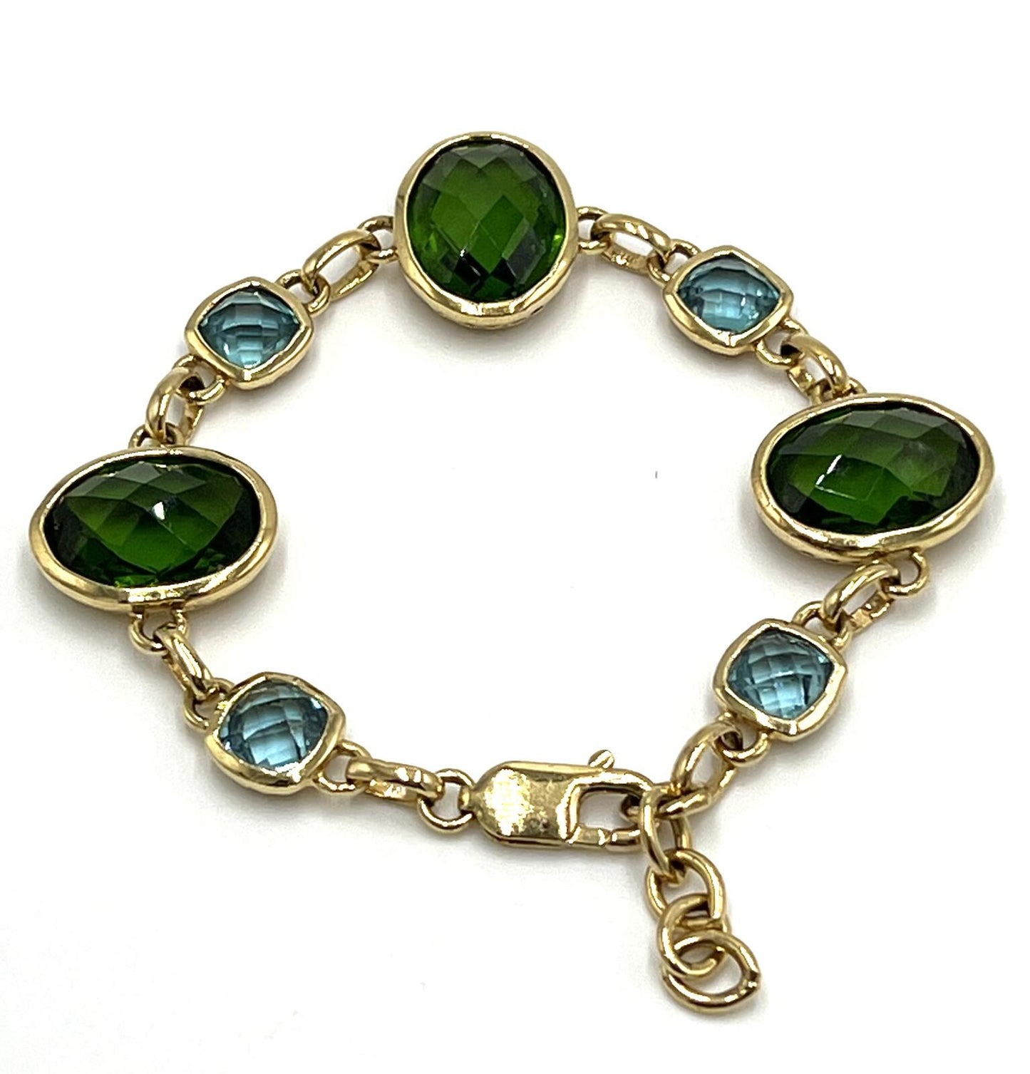 Ross Simons Gold-Over-Sterling Silver Emerald Aquamarine Set