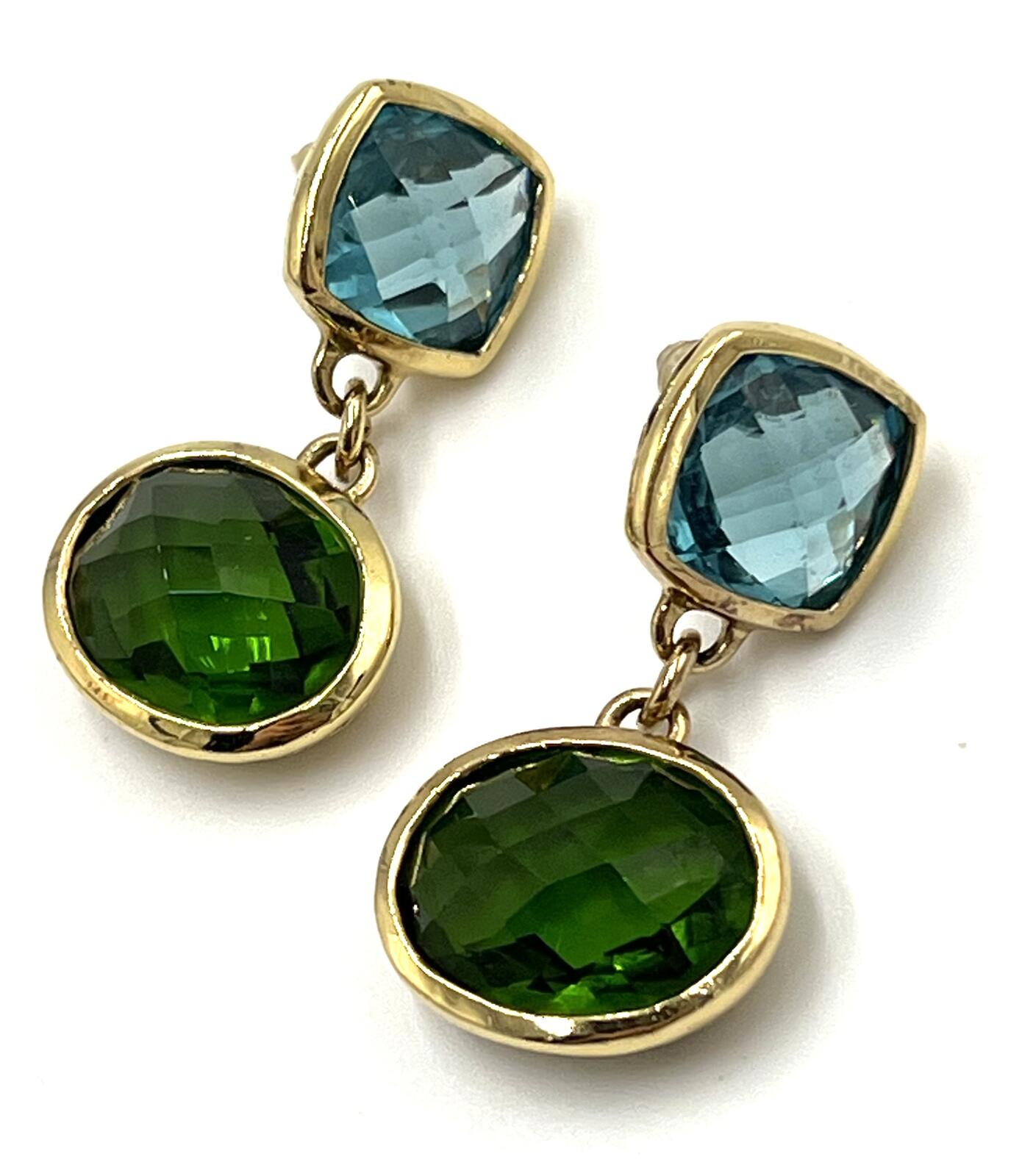 Ross Simons Gold-Over-Sterling Silver Emerald Aquamarine Set