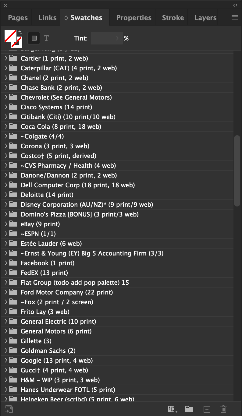 Swatch Library for Adobe Creative Cloud