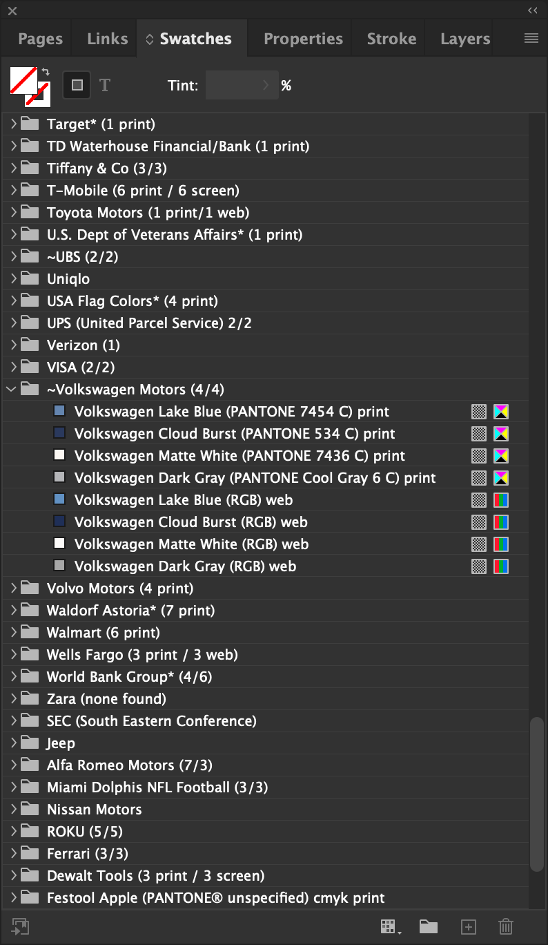 Swatch Library for Adobe Creative Cloud