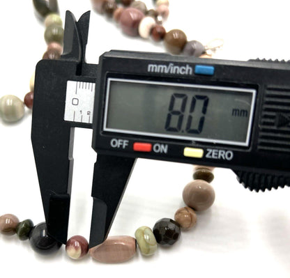 Mine Finds Jay King DTR Multi Color  Two Strand Jasper Sterling Silver Necklace