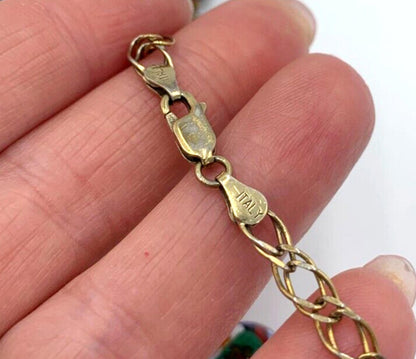 Vintage Millefiori Venetian Murano Moretti Necklace Gold Over Sterling Italy 20"