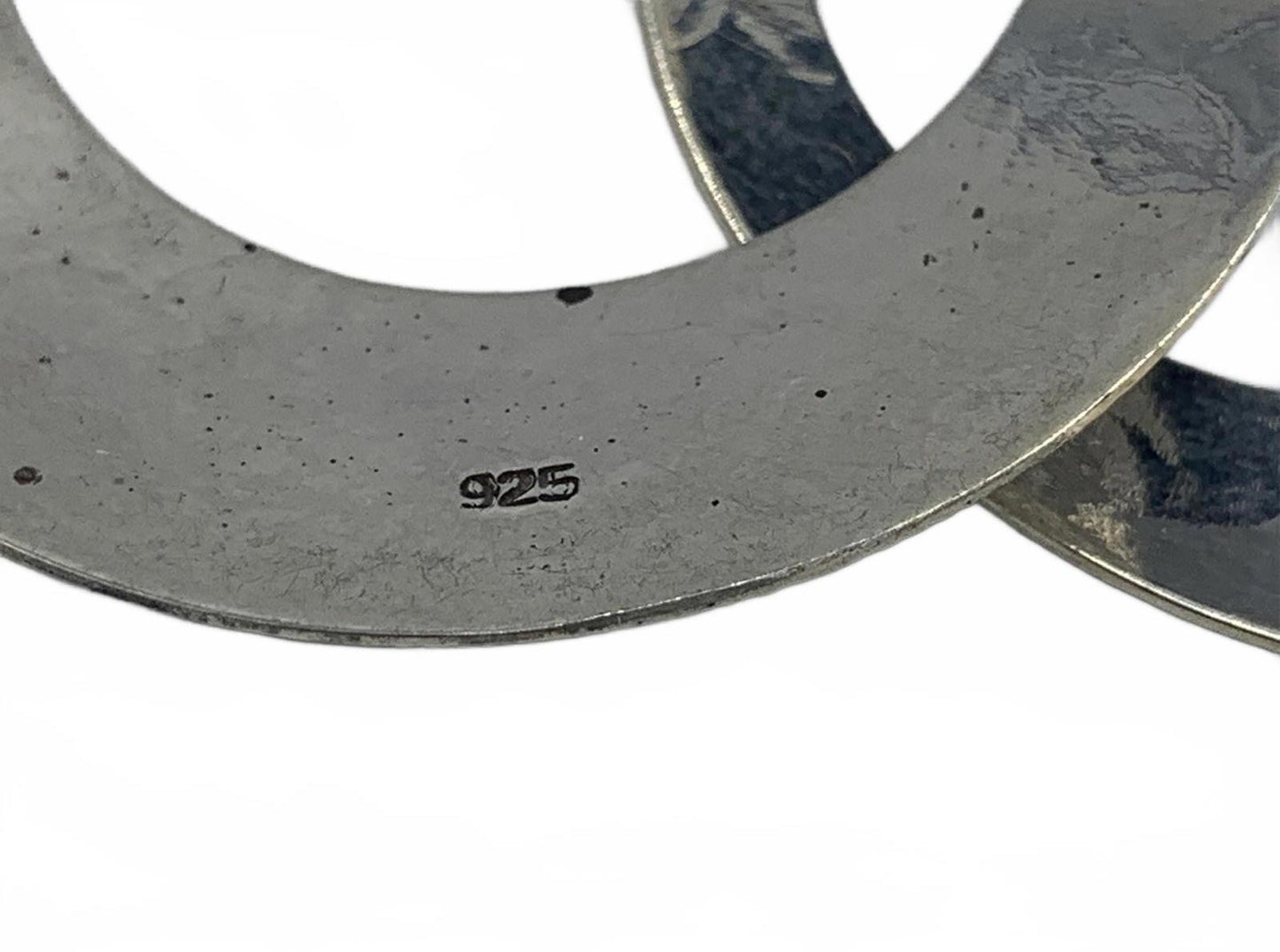 Sterling Silver Half-Moon Swirl Texture Hoop Earrings with Hooks