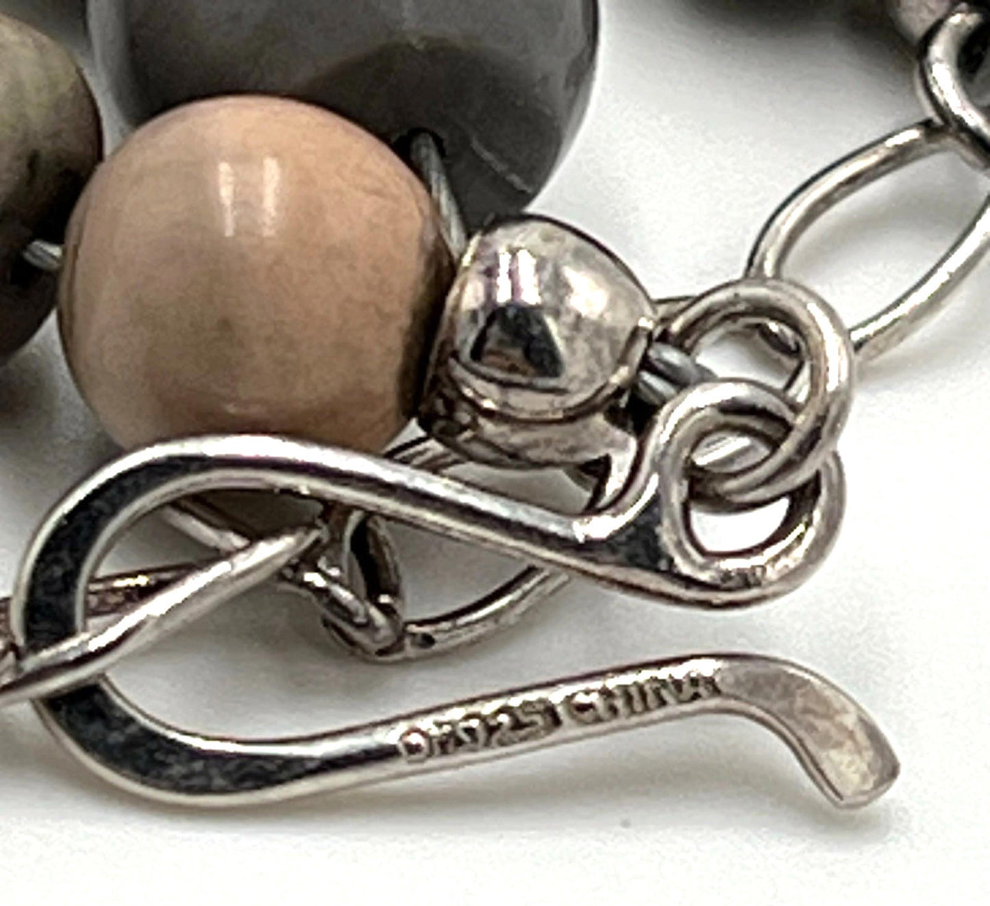 Mine Finds Jay King DTR Multi Color  Two Strand Jasper Sterling Silver Necklace