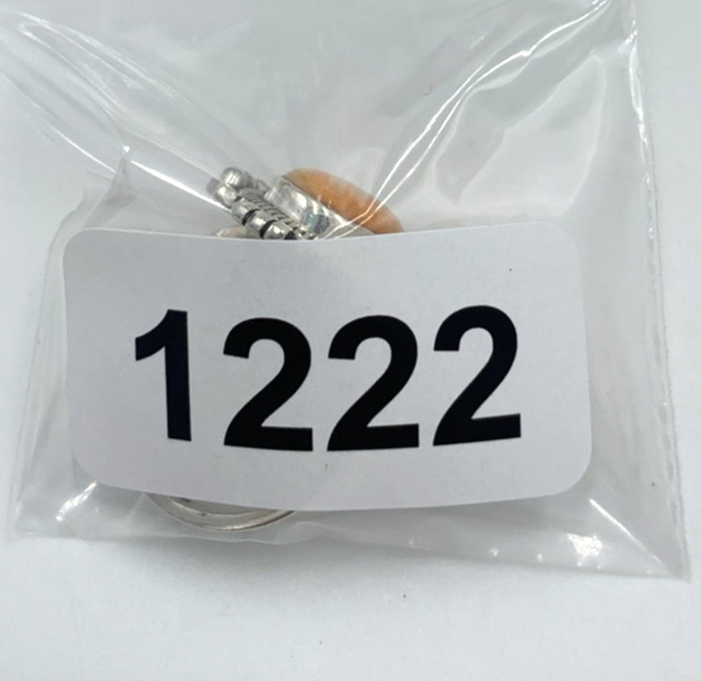 New Old Stock Native American Orange Spiny Oyster Turquoise Ring Sterling Silver