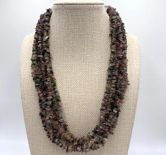 DTR Jay King Sterling 925 Peridot Amethyst Tourmaline Beaded Necklace Mine Finds
