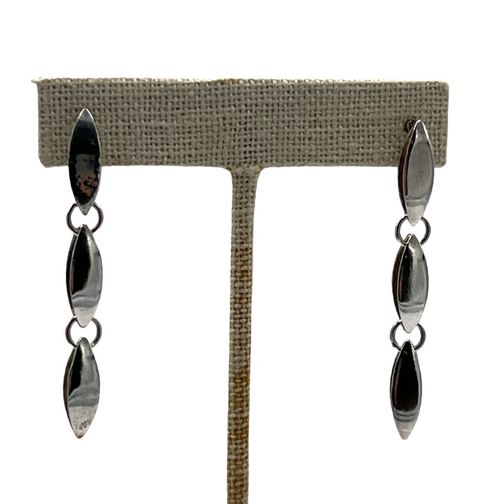 DGS Sterling Silver Geometric Articulated Drop Earrings