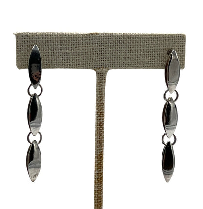 DGS Sterling Silver Geometric Articulated Drop Earrings