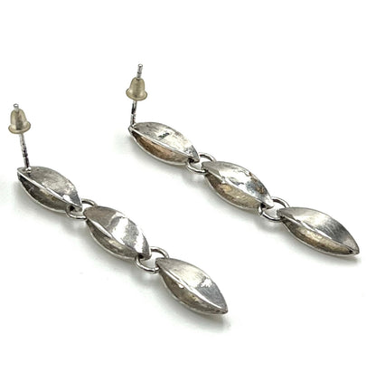 DGS Sterling Silver Geometric Articulated Drop Earrings