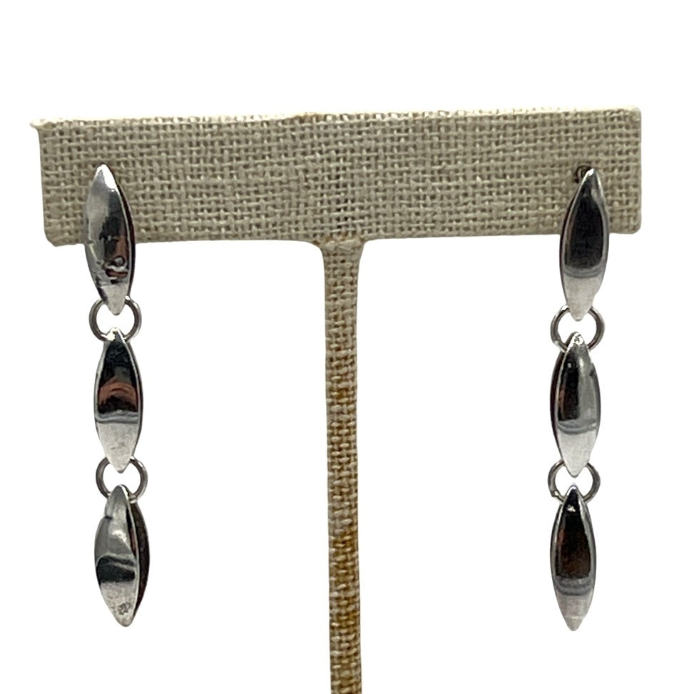 DGS Sterling Silver Geometric Articulated Drop Earrings