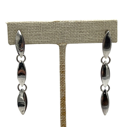 DGS Sterling Silver Geometric Articulated Drop Earrings